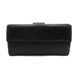 Gucci hook long wallet bifold leather black